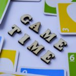 Picture of the word "game time" for two-player games.