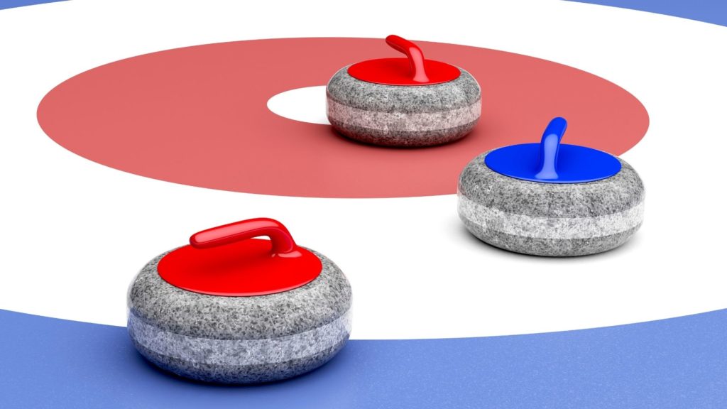Picture of curling game stones
