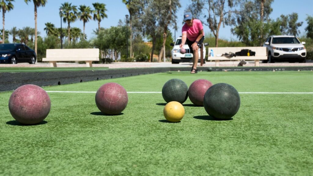 Picture of a bocce ball court.