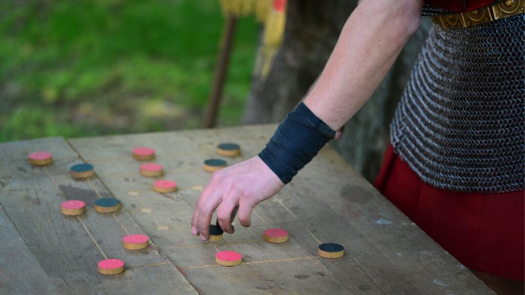 Picture of a medieval board game.