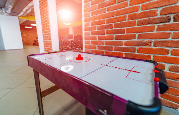 A picture of air hockey table