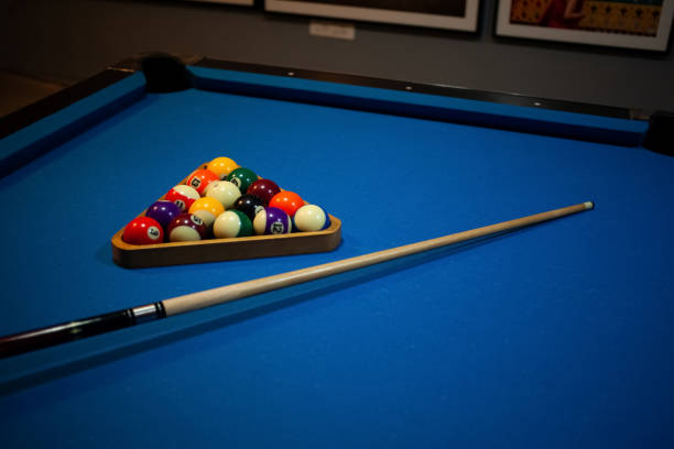 A picture of a pool table